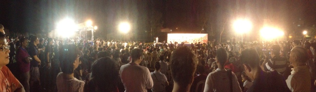 The crowd at the PAP rally at Choa Chu Kang Secondary School